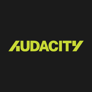 Audacity Logo - Green on Black Transparent